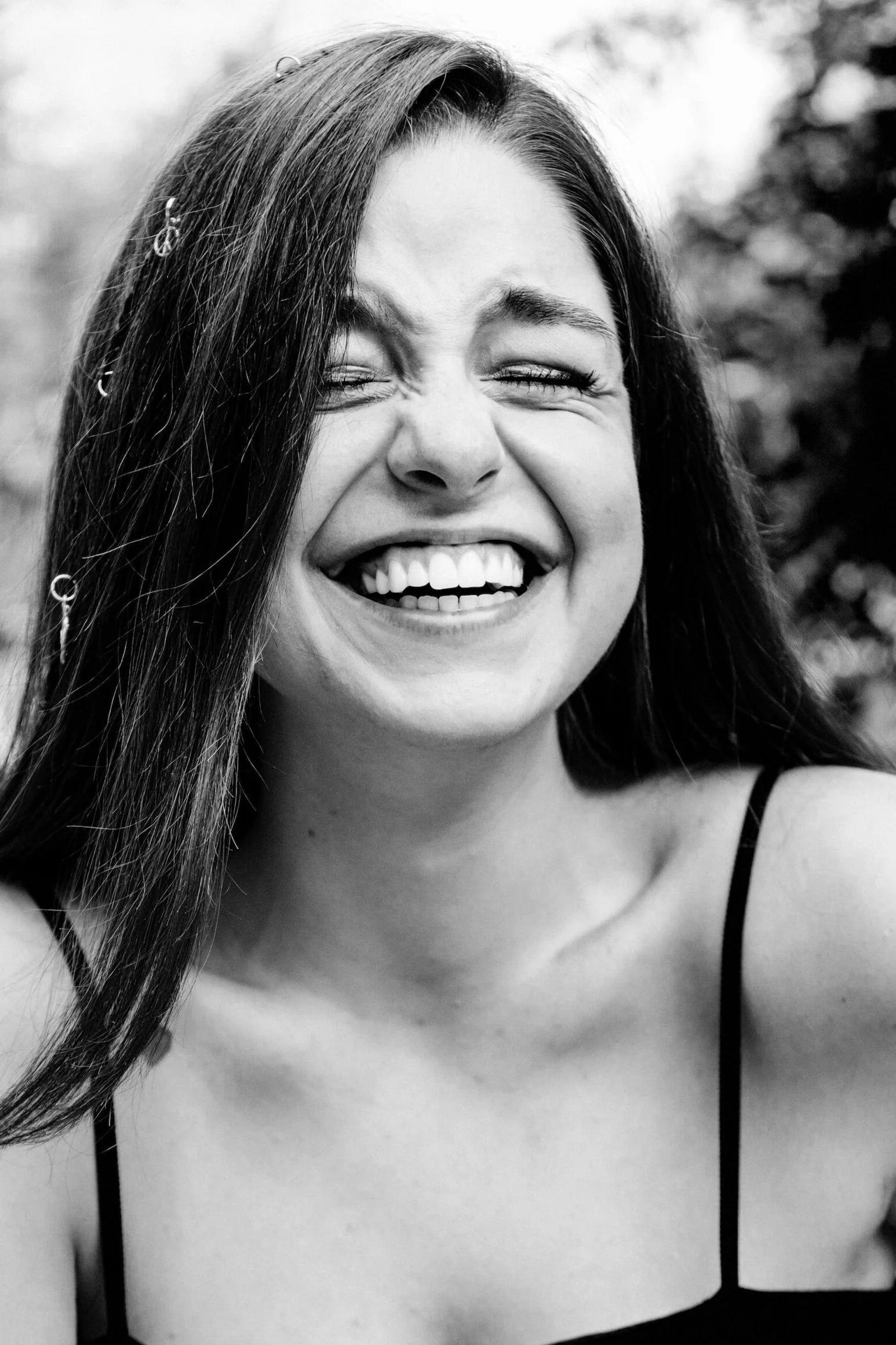 Happy 11-year-old child smiling cheerfully