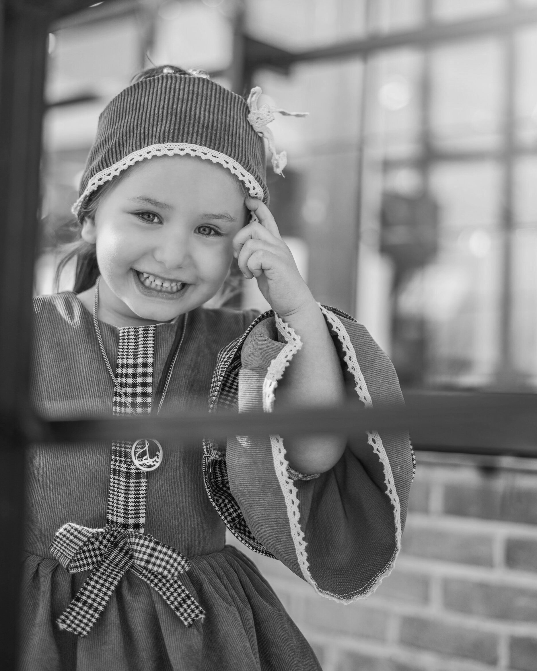 Gorgeous four-year-old radiating smile