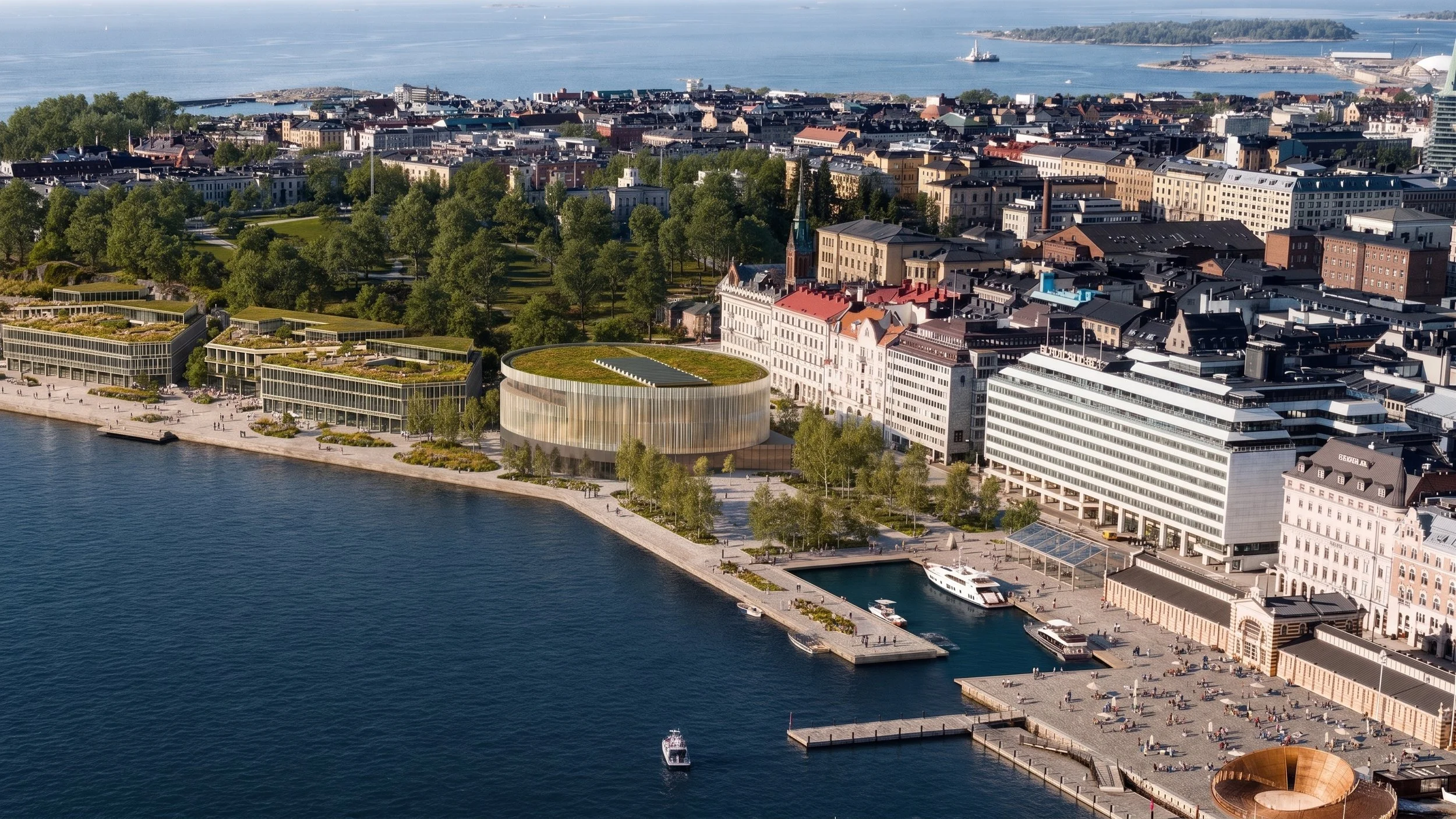 Architecture & Design Museum Helsinki Competition Proposal - Aerial View