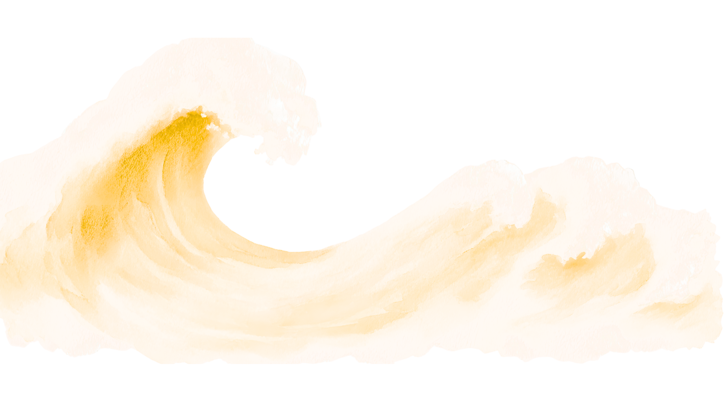 A watercolor painting of a wave landscape with soft, pastel colors. Calm, therapeutic, linked to 'Navigate Wellbeing' analogy.