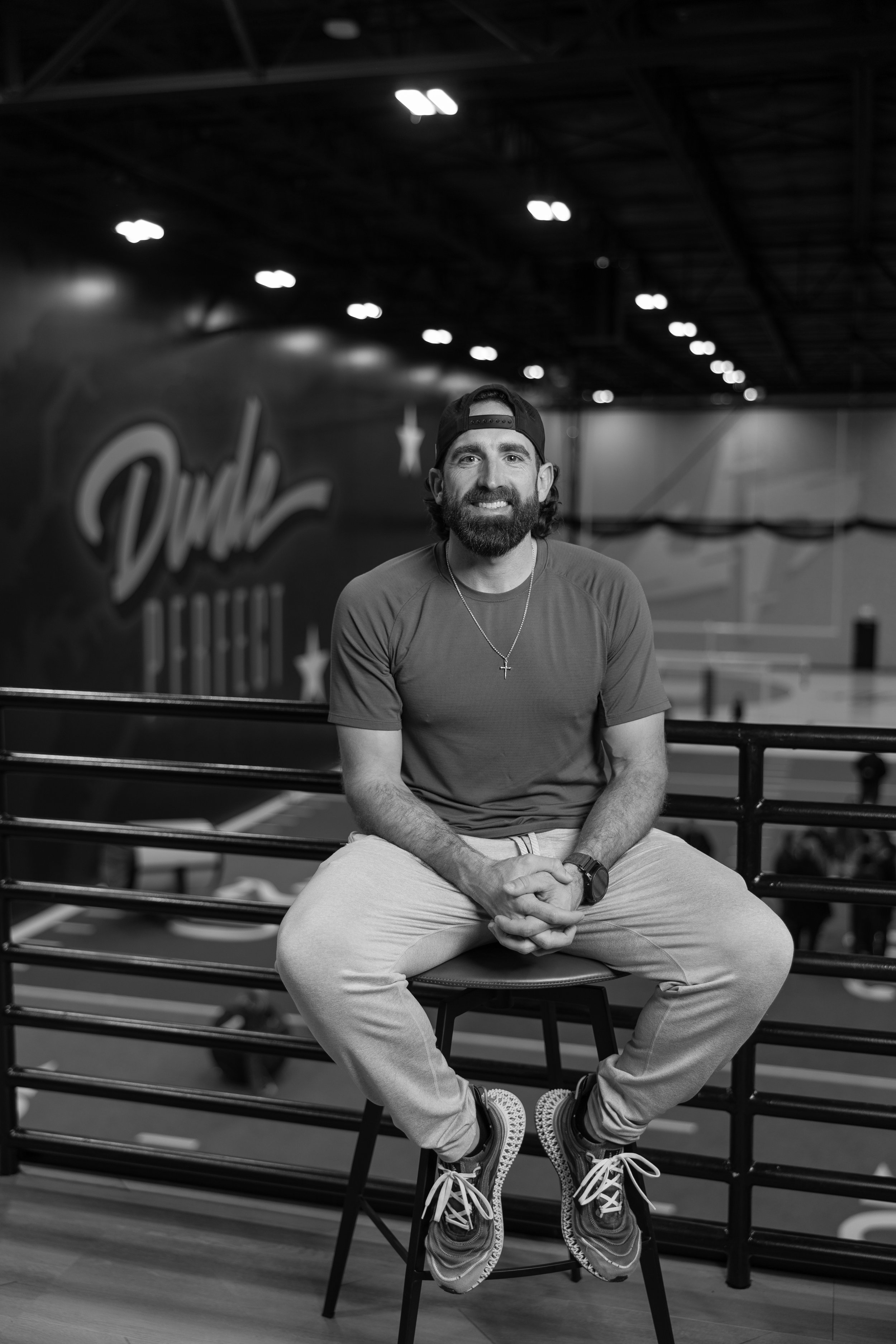 Tyler Tony known as Beard and Dude Perfect open their new space at Dude Perfect Headquarters 3.