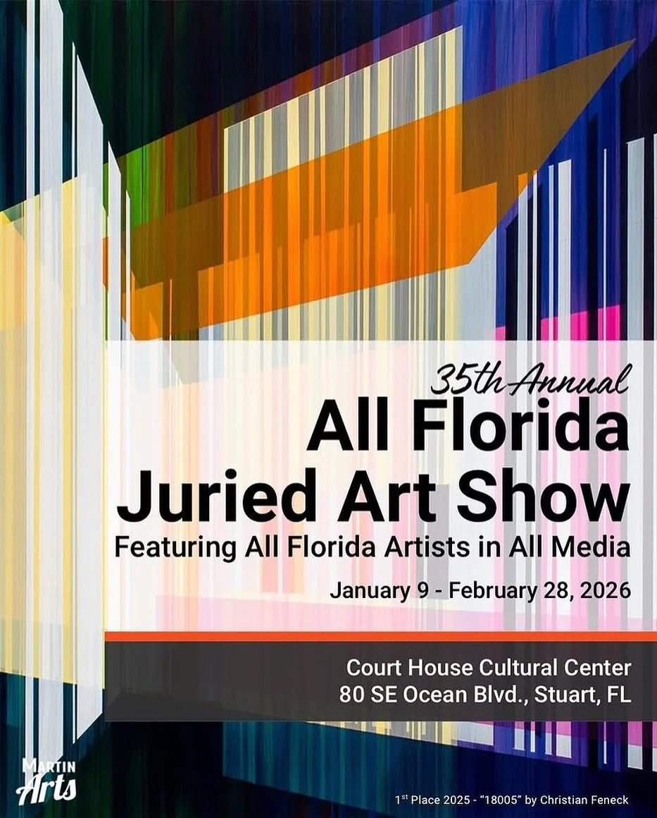 Show ends Saturday! If you haven&rsquo;t checked it out yet, now is the time. ⏰

Flyer artwork by @christianfeneck

35th Annual All Florida Juried Art Show
Exhibit Dates | January 9 - February 28, 2026

Celebrating a 35-year legacy, this exhibition s