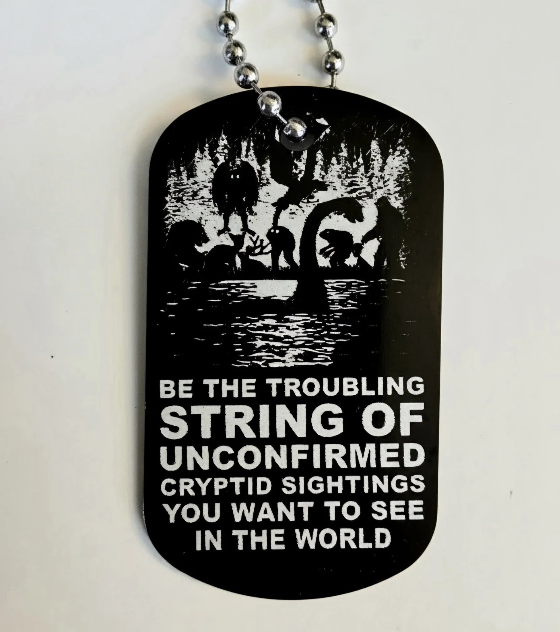 Metal Dog Tag -String of Cryptids