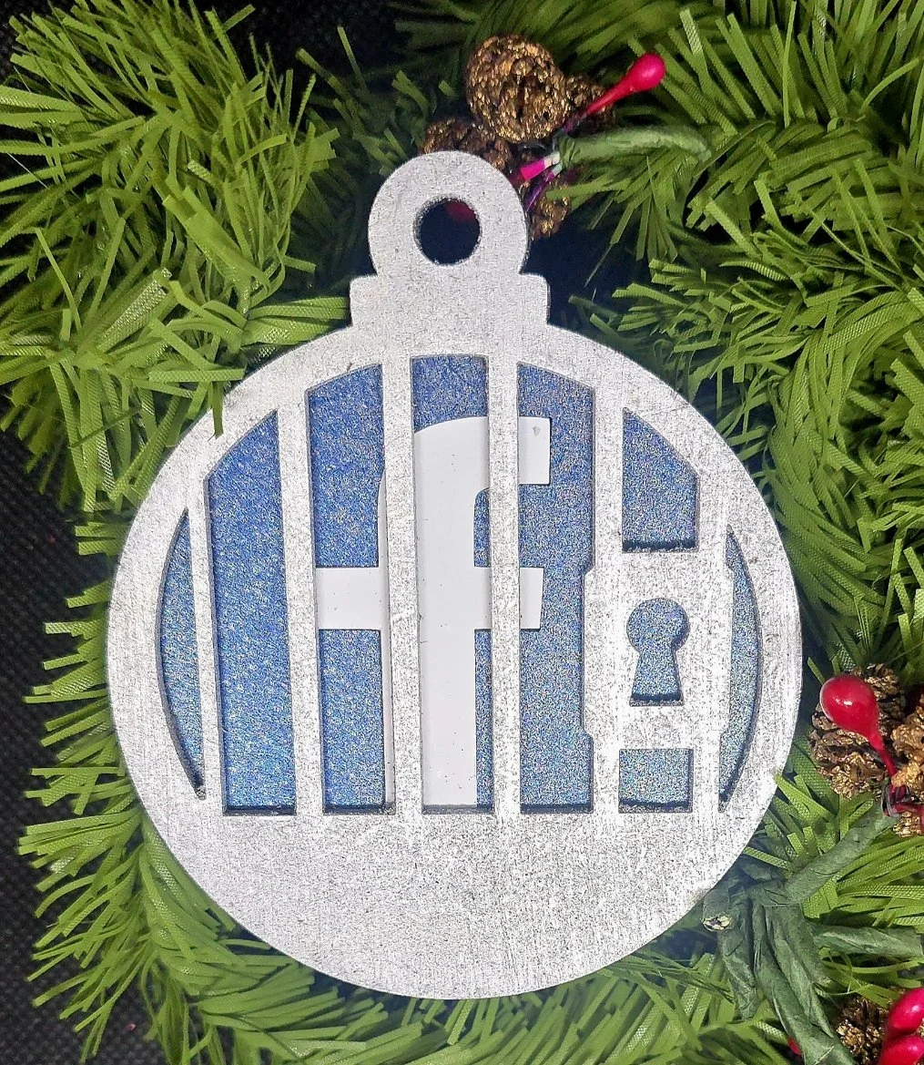 Facebook Jail Ornament from Ornament Drive