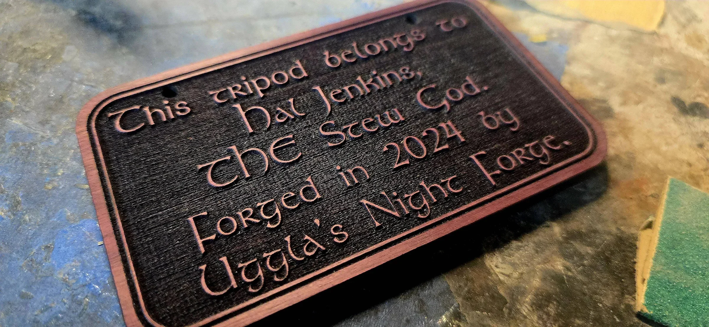 Custom Sign in Solid Purpleheart 