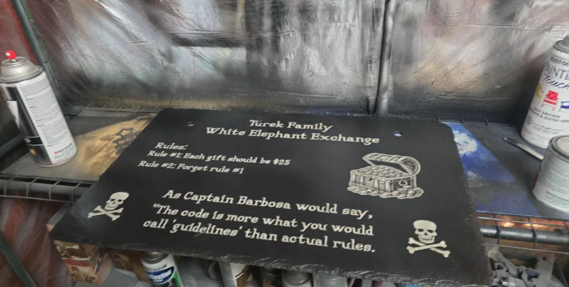 Custom White Elephant Gift Sign