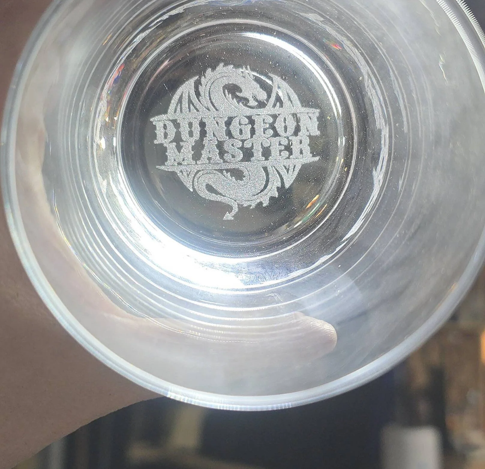 Custom D&D Glass Engraving