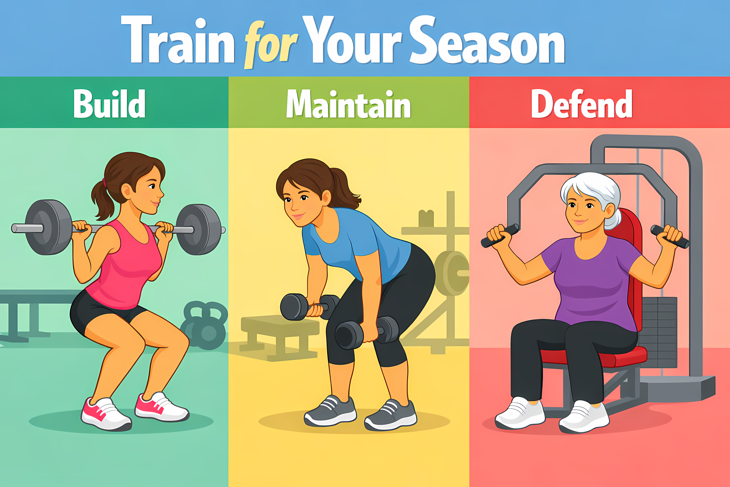 The Three Stages of Fitness: Build, Maintain, Defend