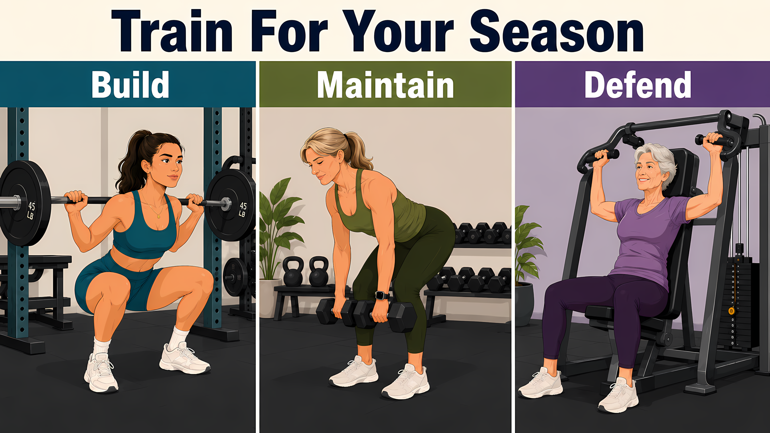 The Three Stages of Fitness: Build, Maintain, Defend