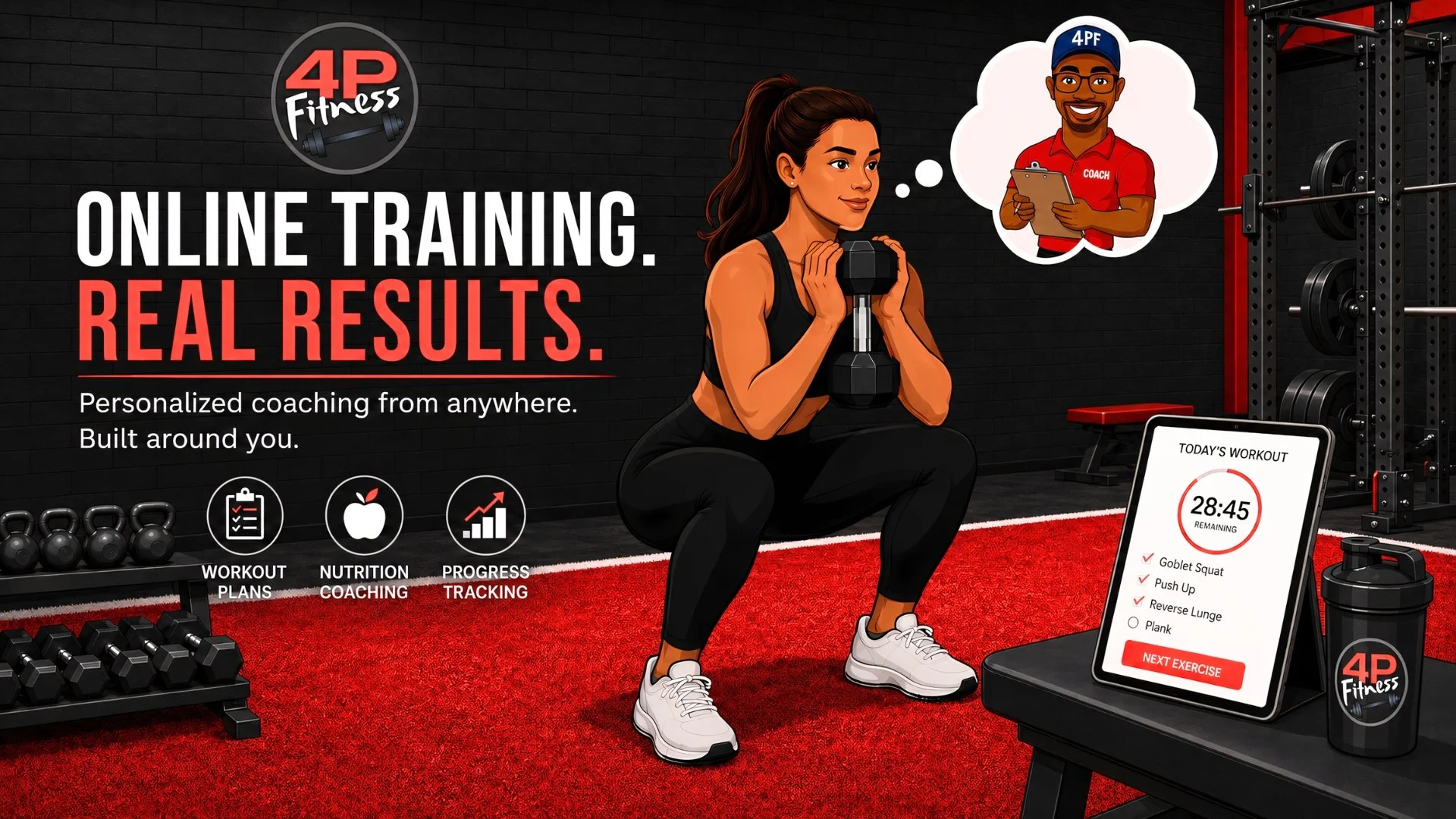Four Pillar Fitness Online Training. Real Results. Personalized coaching from anywhere.