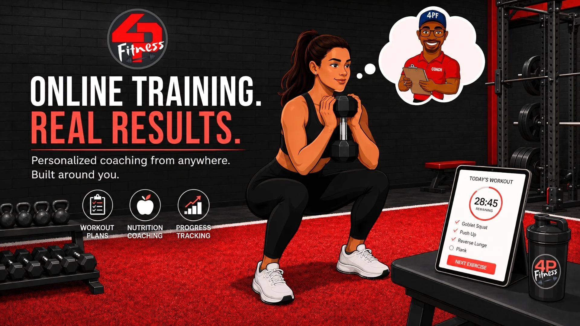 Four Pillar Fitness Online Training. Real Results. Personalized coaching from anywhere.