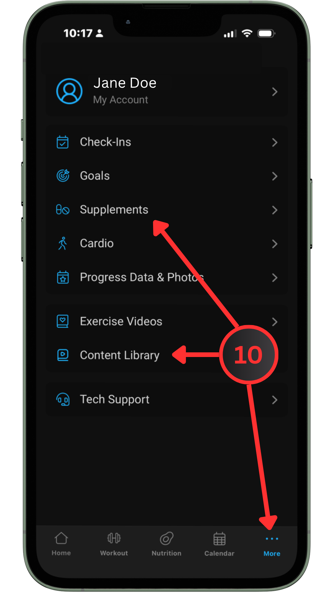 4P Fitness / Kahunas Mobile App Walkthrough - More Menu Page