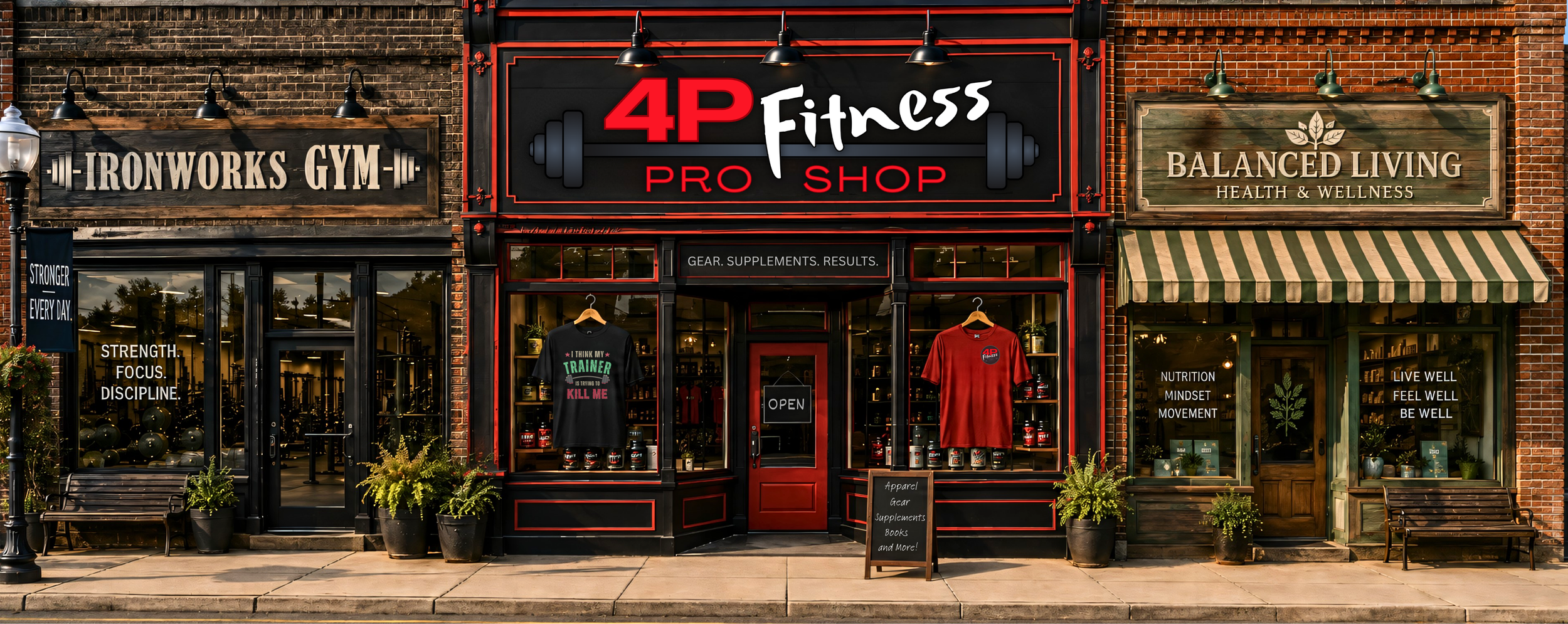 Four Pillar Fitness Pro Shop Banner