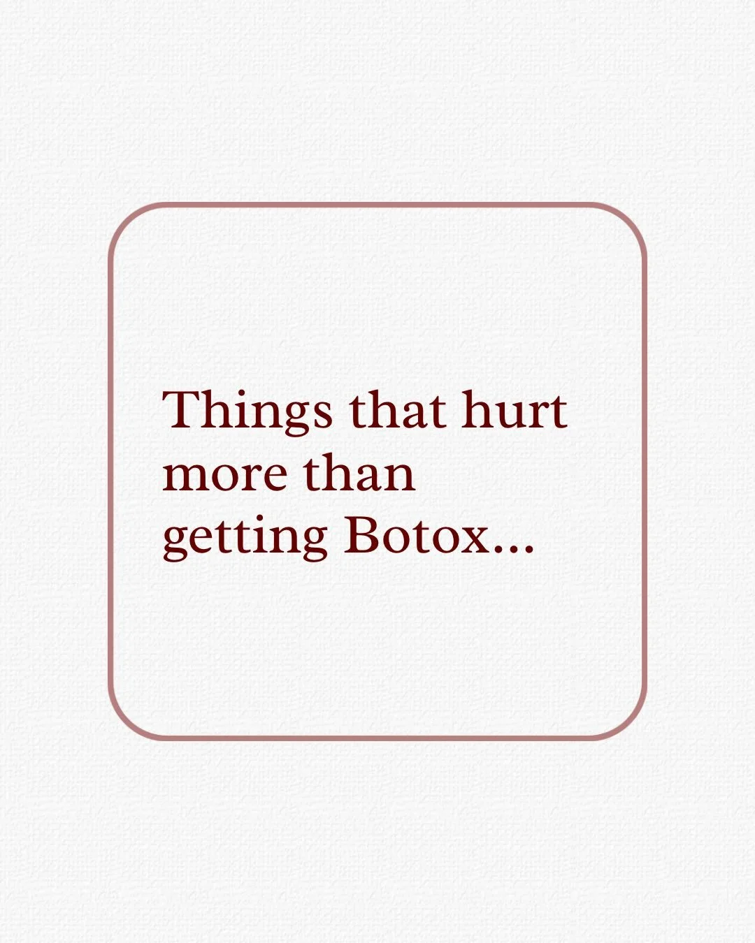 If you&rsquo;ve made it through any of these situations, your appointment will be a breeze ✨ 

&bull;

#SkinTox #YYC #Calgary #YYCBotox #yycbotoxandfiller