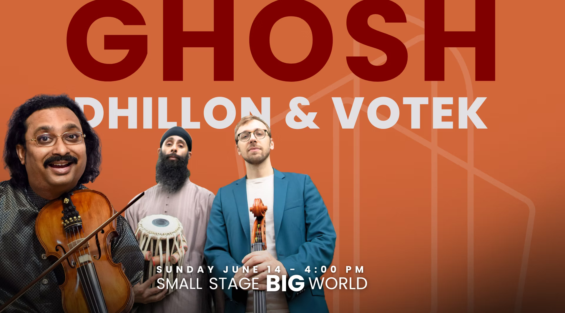 Bridge to Everywhere Members Chris Votek and Neelamjit Dhillon perform with Indradeep Ghosh | SM Playhouse