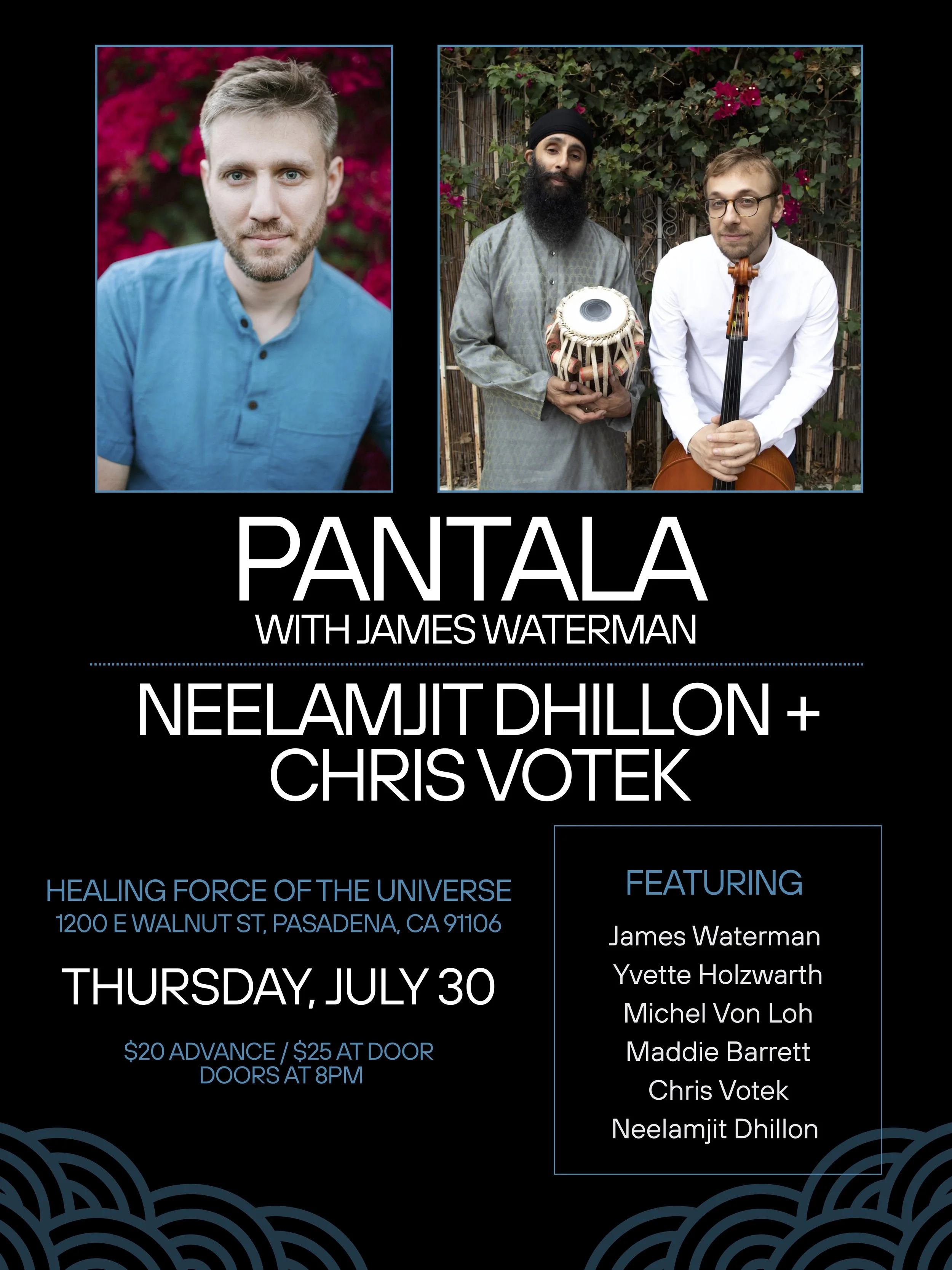 Bridge to Everywhere Members James Waterman, Neelamjit Dhillon + Chris Votek in PANTALA