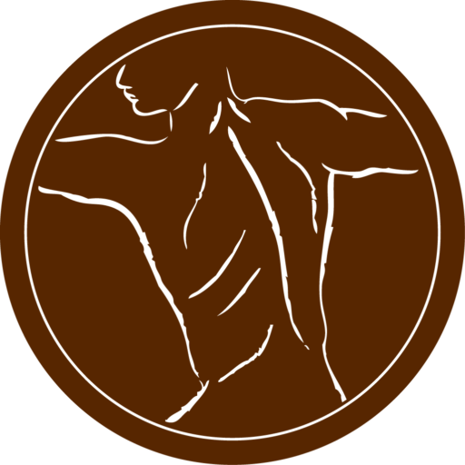 Logo for Back to Life Physical therapy. Line drawing of a person's torso and head, with minimal detail, inside a circular border.