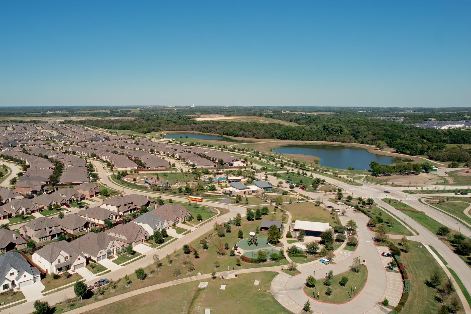Aerial View of Trinity Falls in McKinney TX