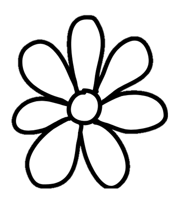Hand-drawn flower icon representing seasonal flowers at Indigo Skies Farm