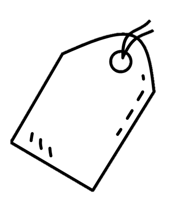 Hand-drawn price tag icon