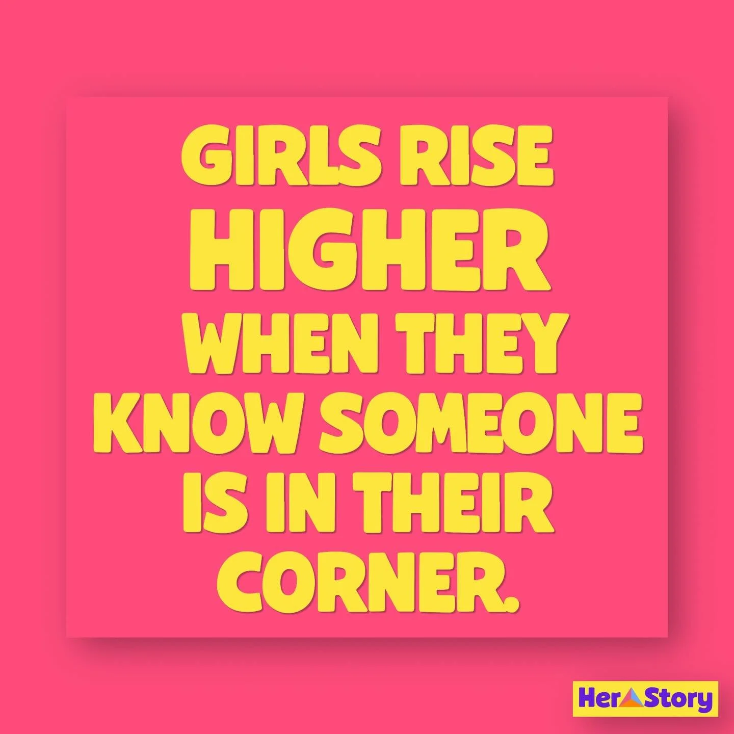 Girls rise higher when they know someone is in their corner. Choose people who choose you 💛💛#HerStory #Protectyourpeace #Knowyourworth #Girlsinmotion