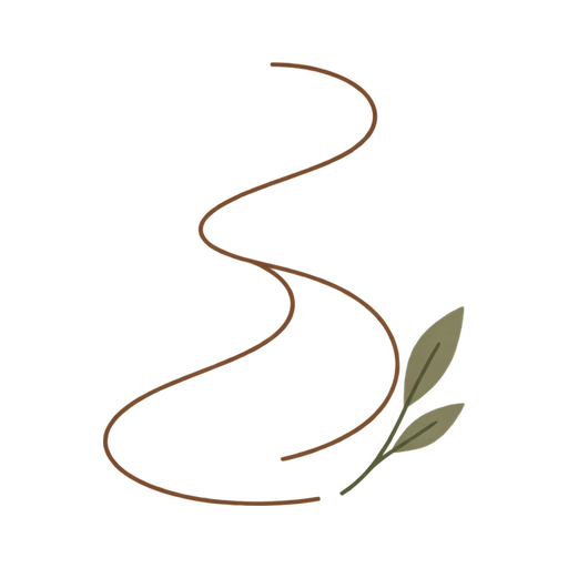 Abstract illustration of two paths coming together, representing connection and relationships