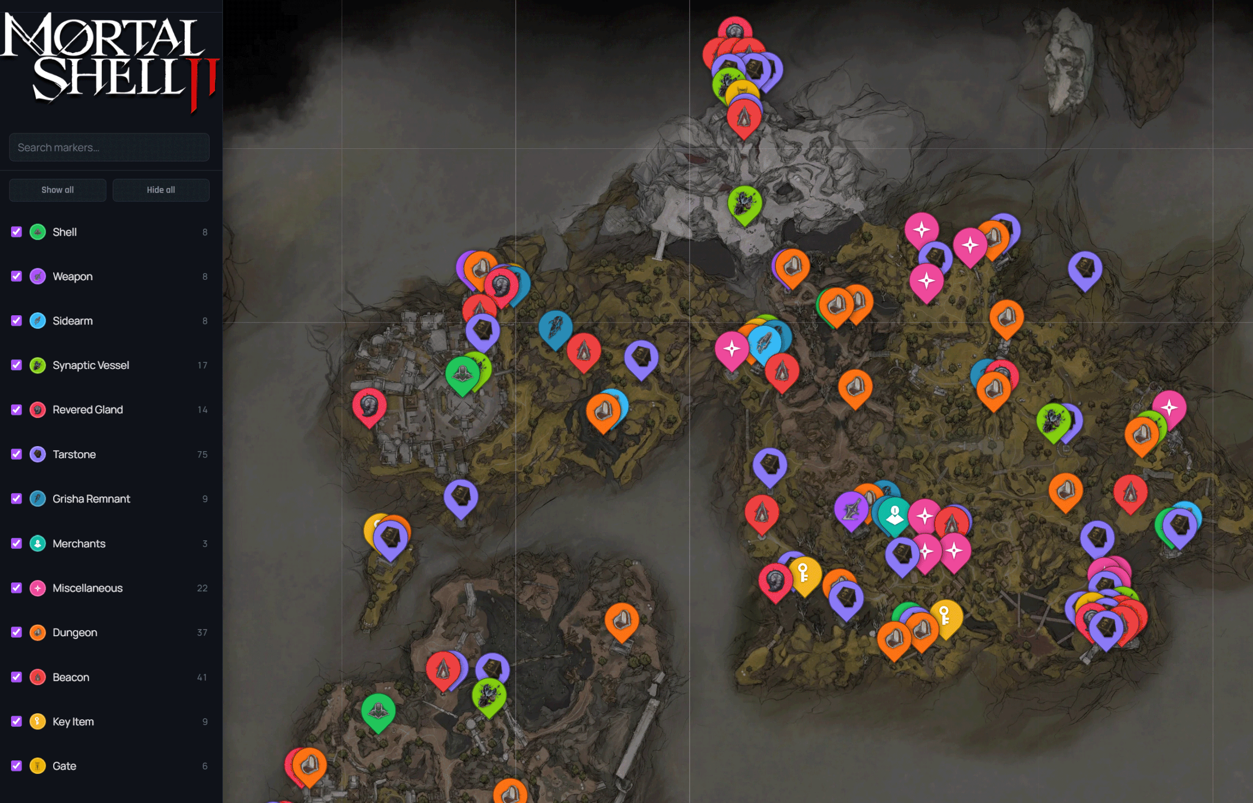 Mortal Shell 2 Interactive Map
