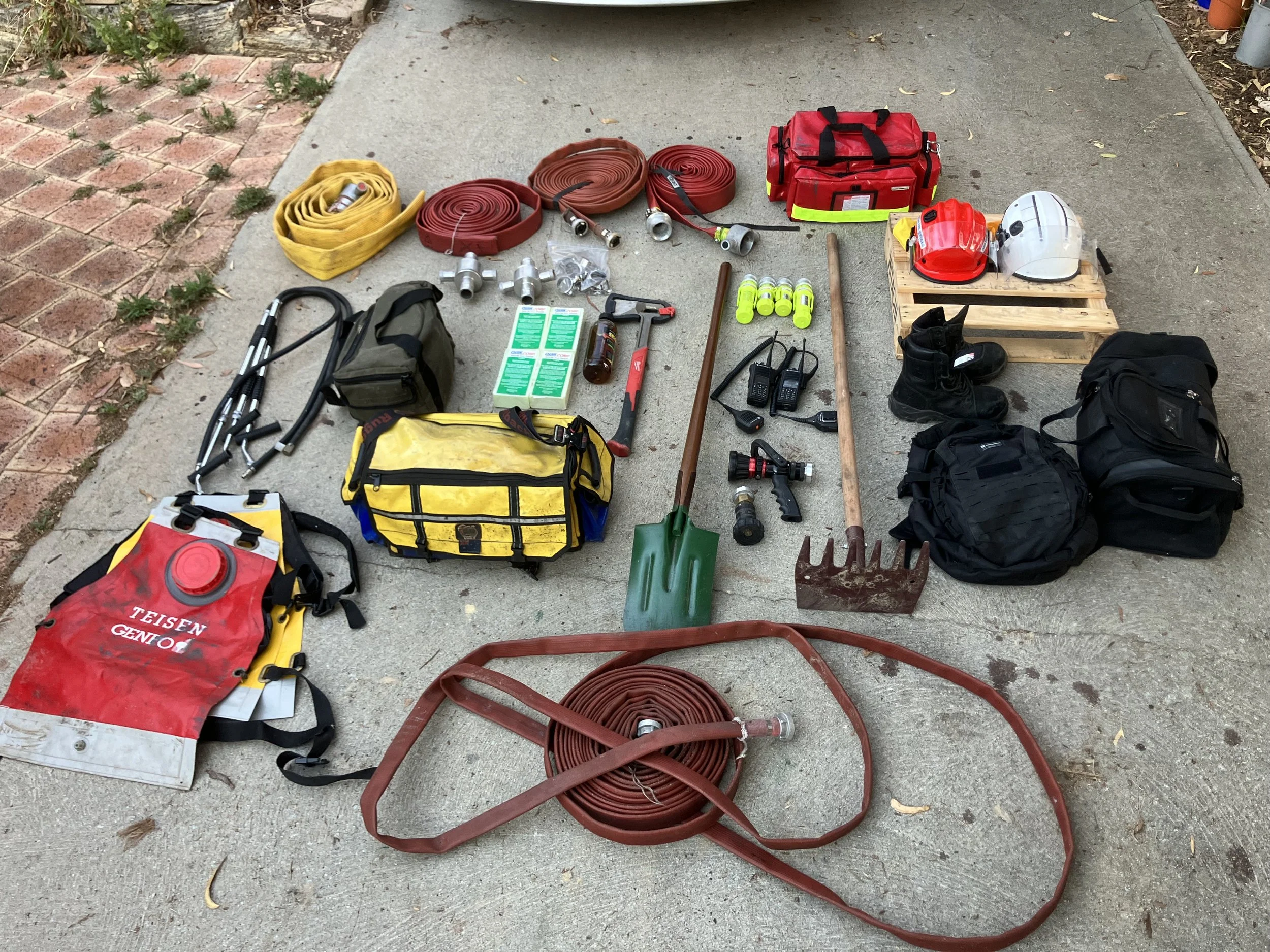 Equipment layed out