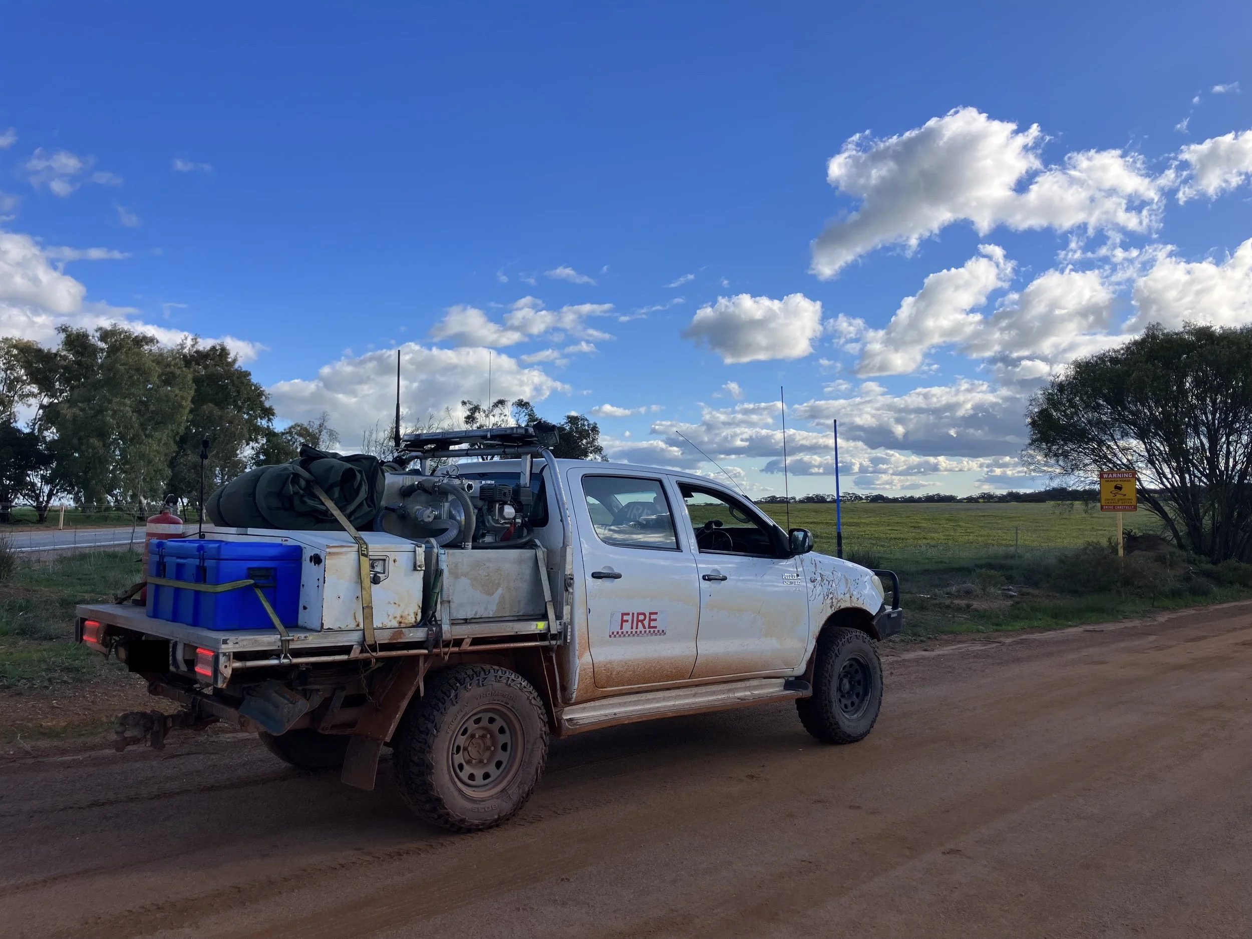 WFS FA01 heading back from providing event fire service in the wheatbelt