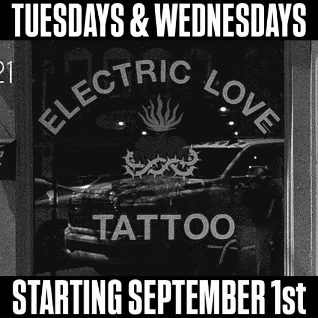 Mixing things up a bit! Starting September 1st, I&rsquo;ll be working at @electric_love_tattoo on Tuesdays and Wednesdays. Thursdays-Saturdays you&rsquo;ll still be able to find me at @royaltytattooparlour. If you already have something in the books 