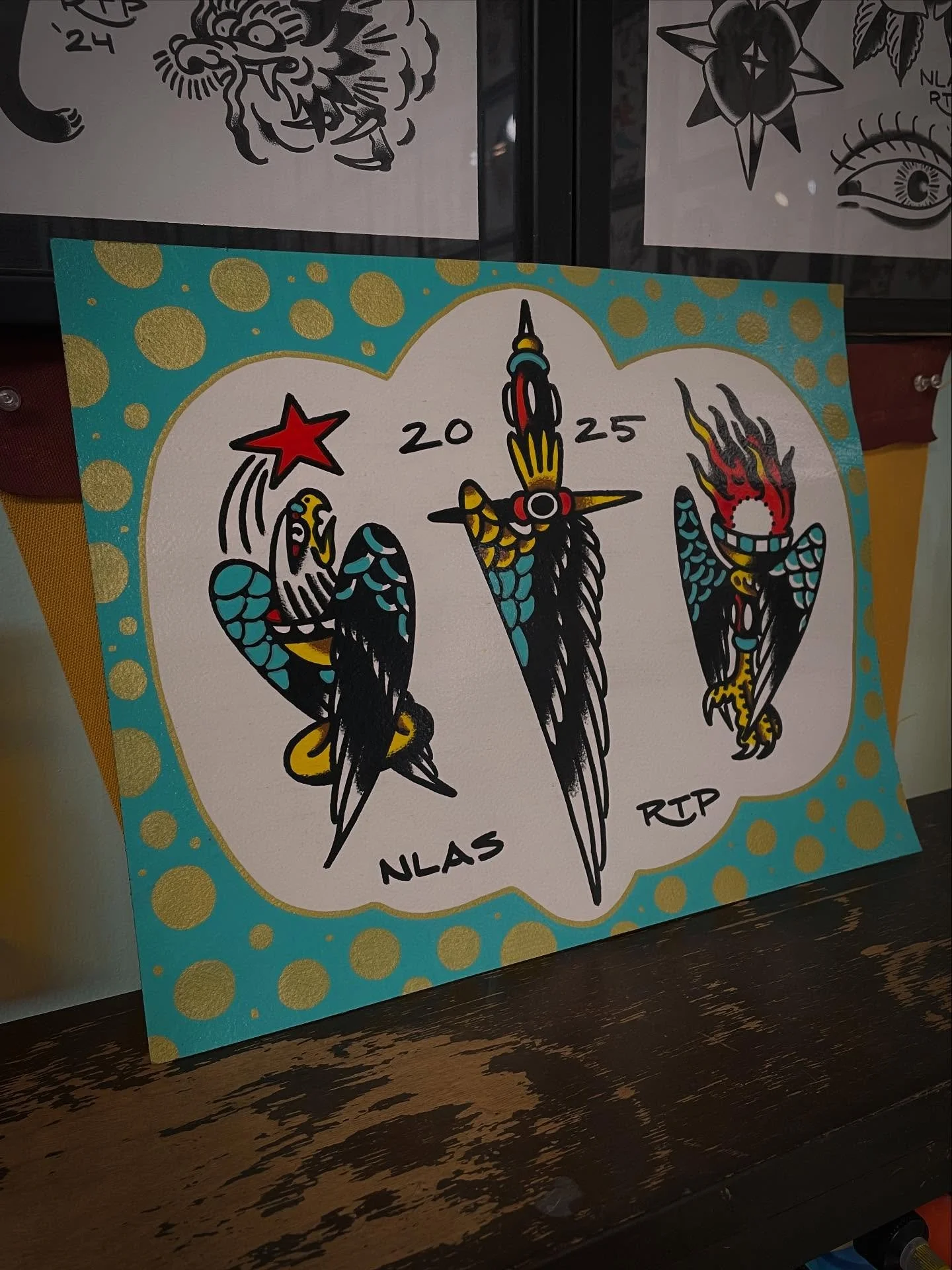 New flash for the walls of @royaltytattooparlour. Flash is more than just shop decoration. Flash wants to be tattooed. If you want to wear one of these images as a tattoo, all ya gotta do is ask!