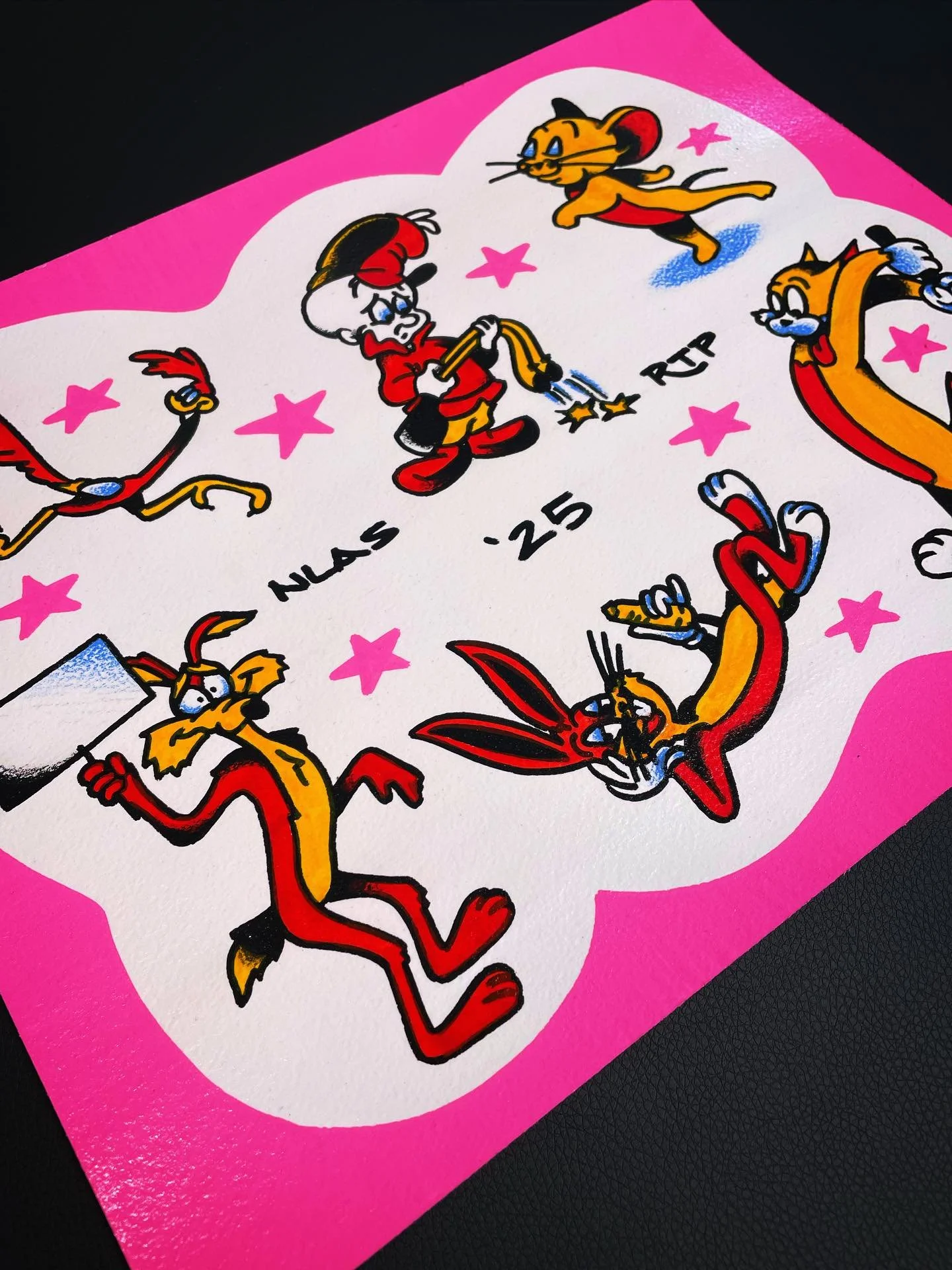Some cartoons painted to be tattooed. Stop by @royaltytattooparlour, check out our hand painted flash, and pick out your next tattoo!
