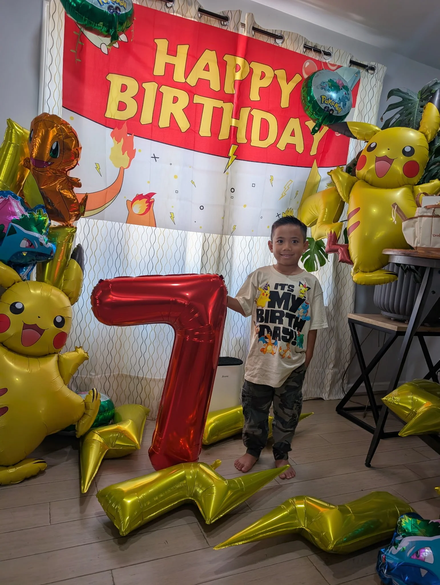 7th Birthday Pokemon Themed Tee