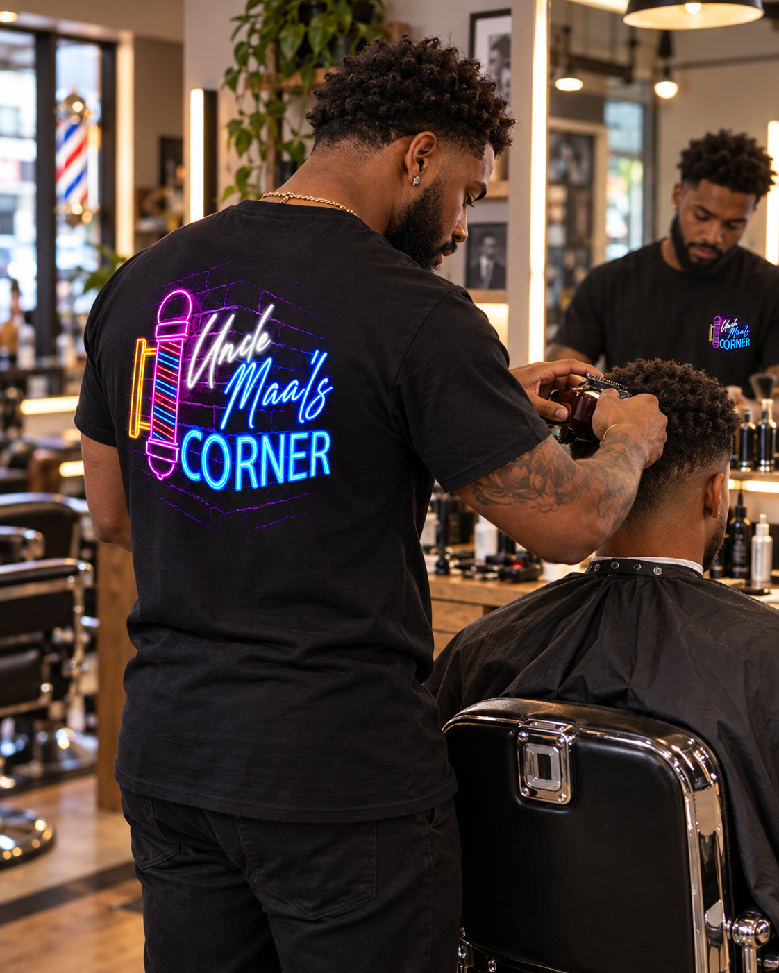 Uncle Maal's Barber Shop Tee