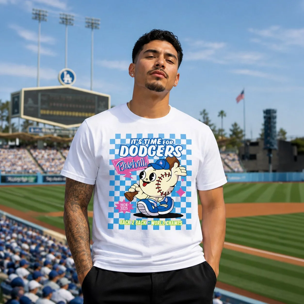 Dodgers Mascot White