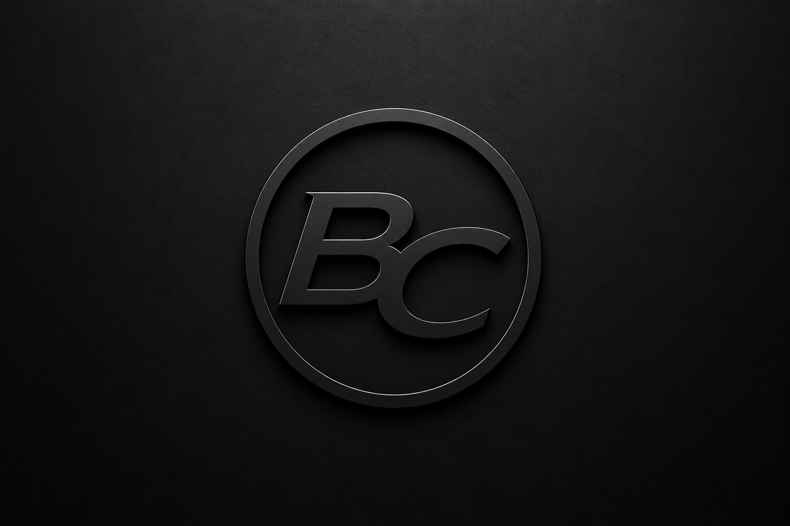 Black circular logo with the letters 'Bc' in the center, on a black background.