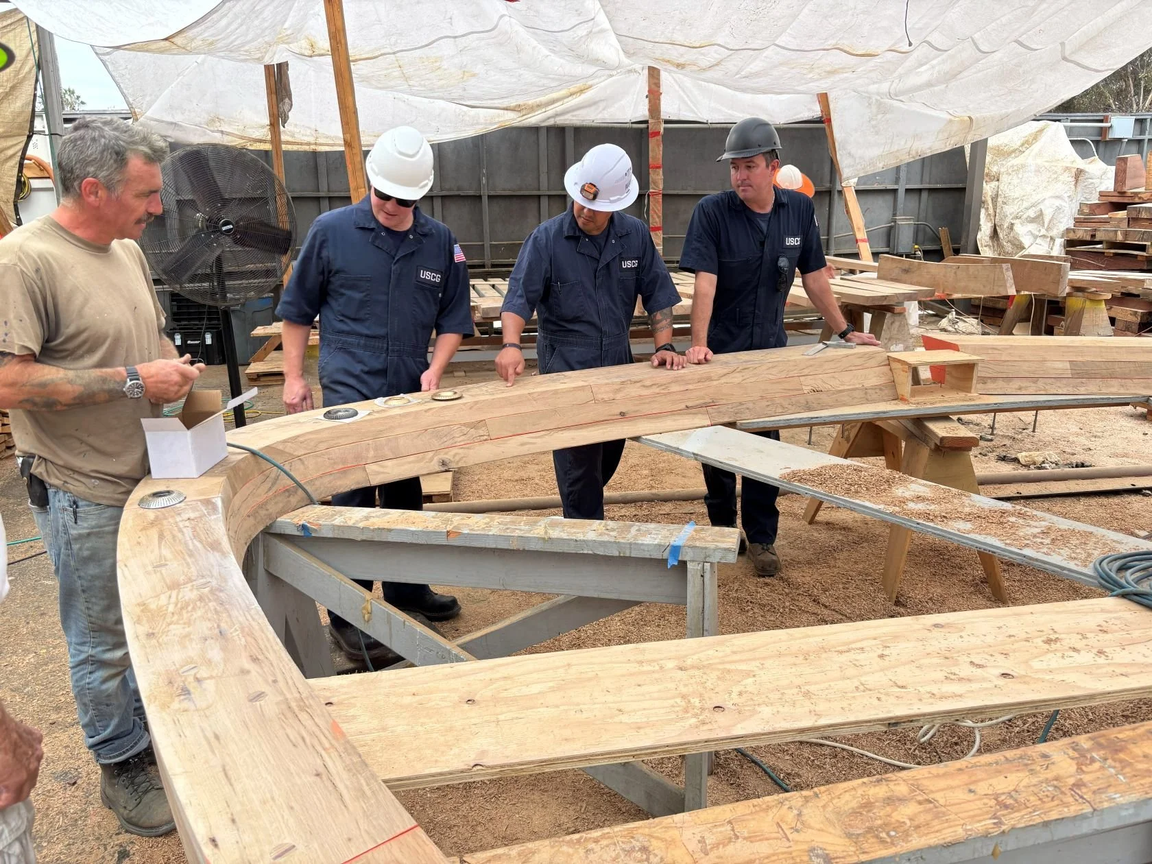 274 - COAST GUARD INSPECTS TRANSOM FRAME