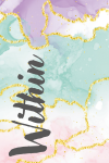 Colorful abstract background with the word 'Welcome' in cursive.