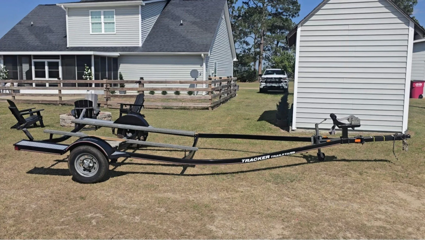 Boat trailer frame before