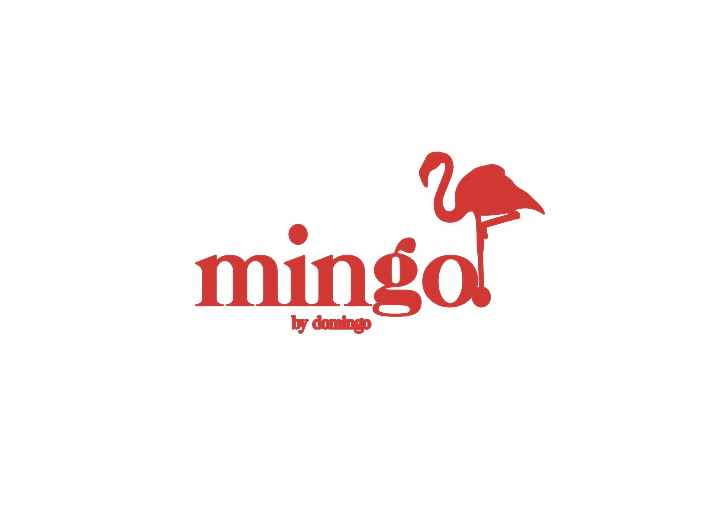 Red calendar with a flamingo and the word "mingo" on the cover.