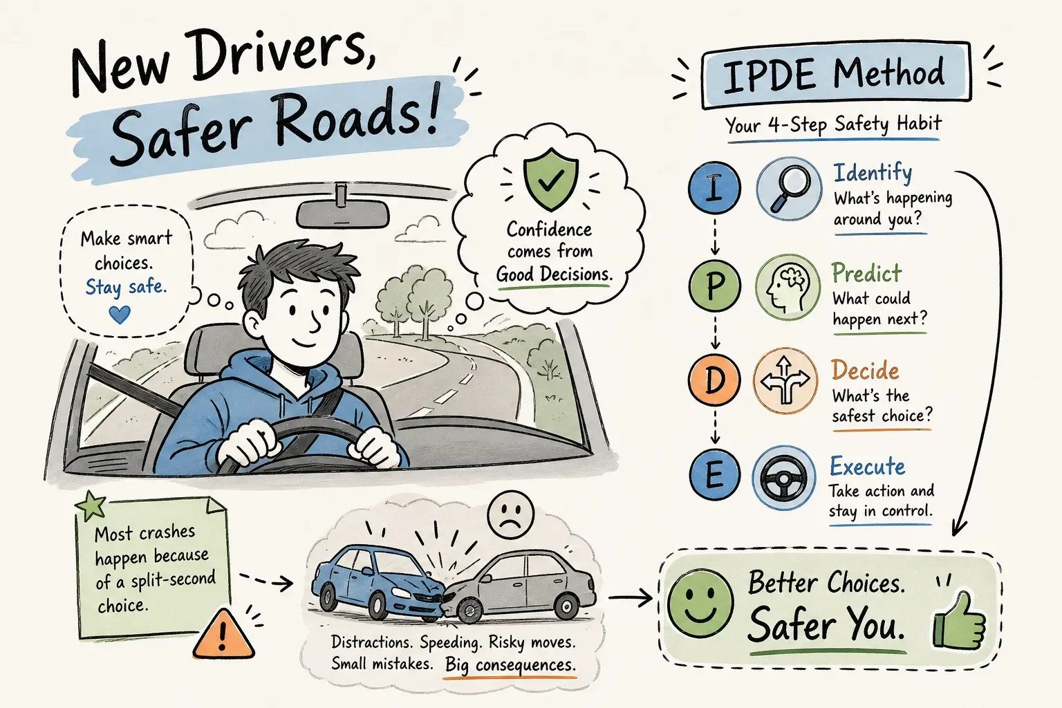 How the IPDE Method Helps New Drivers Avoid Crashes