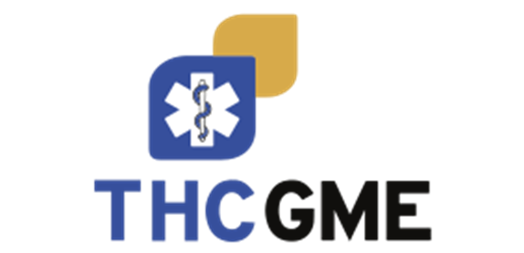 Logo for Thorne Creek Emergency Medical Services with a medical symbol in the background.