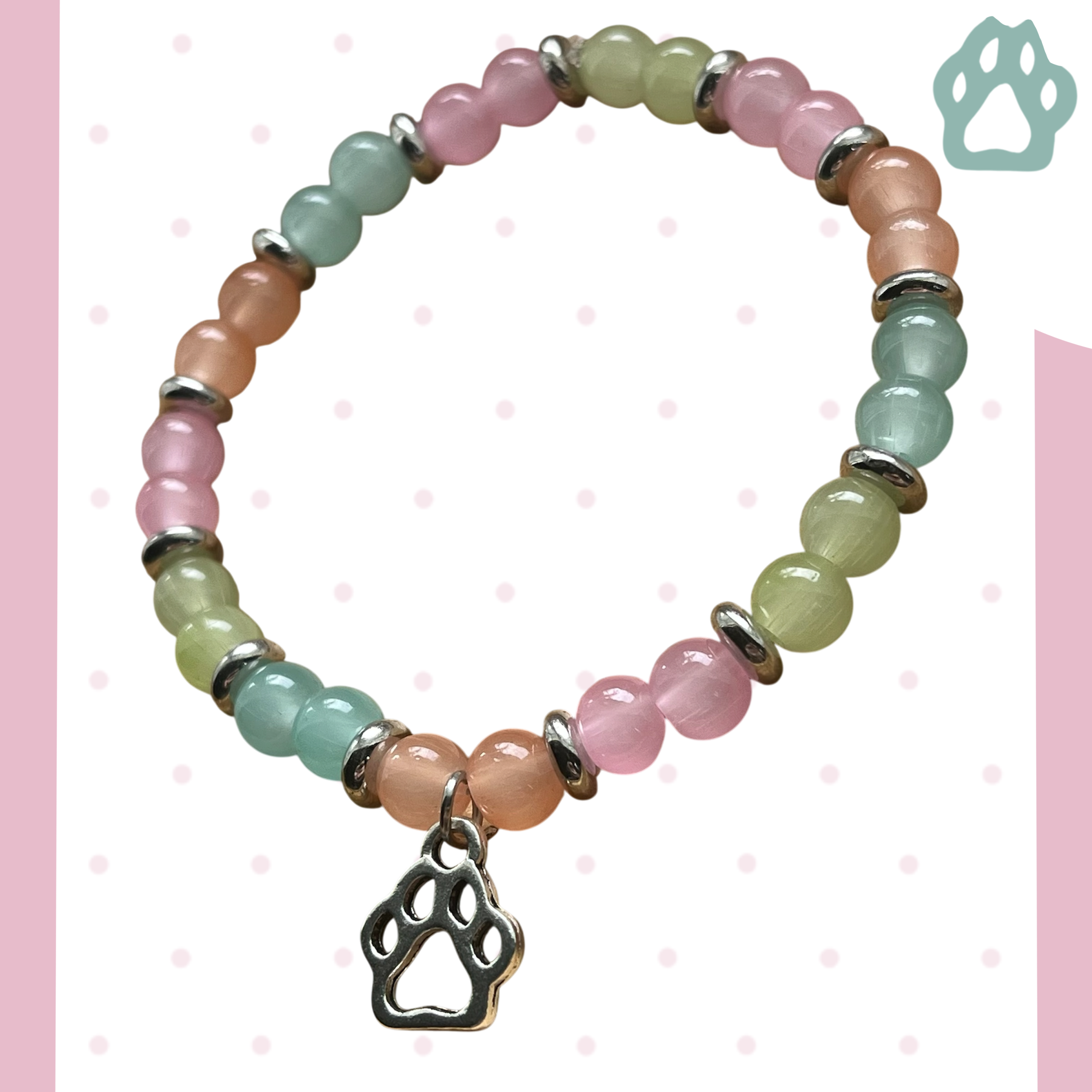 Pastel Bear Claw Bracelet