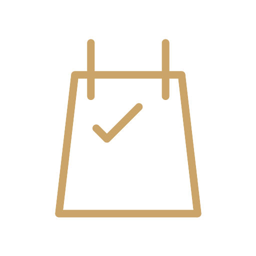 Shopping bag with checkmark symbol