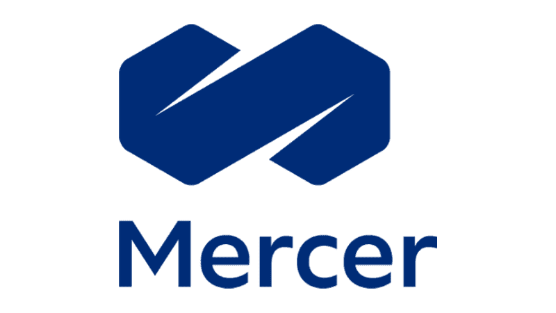 Mercer logo featuring a stylized geometric icon above the word 'Mercer'