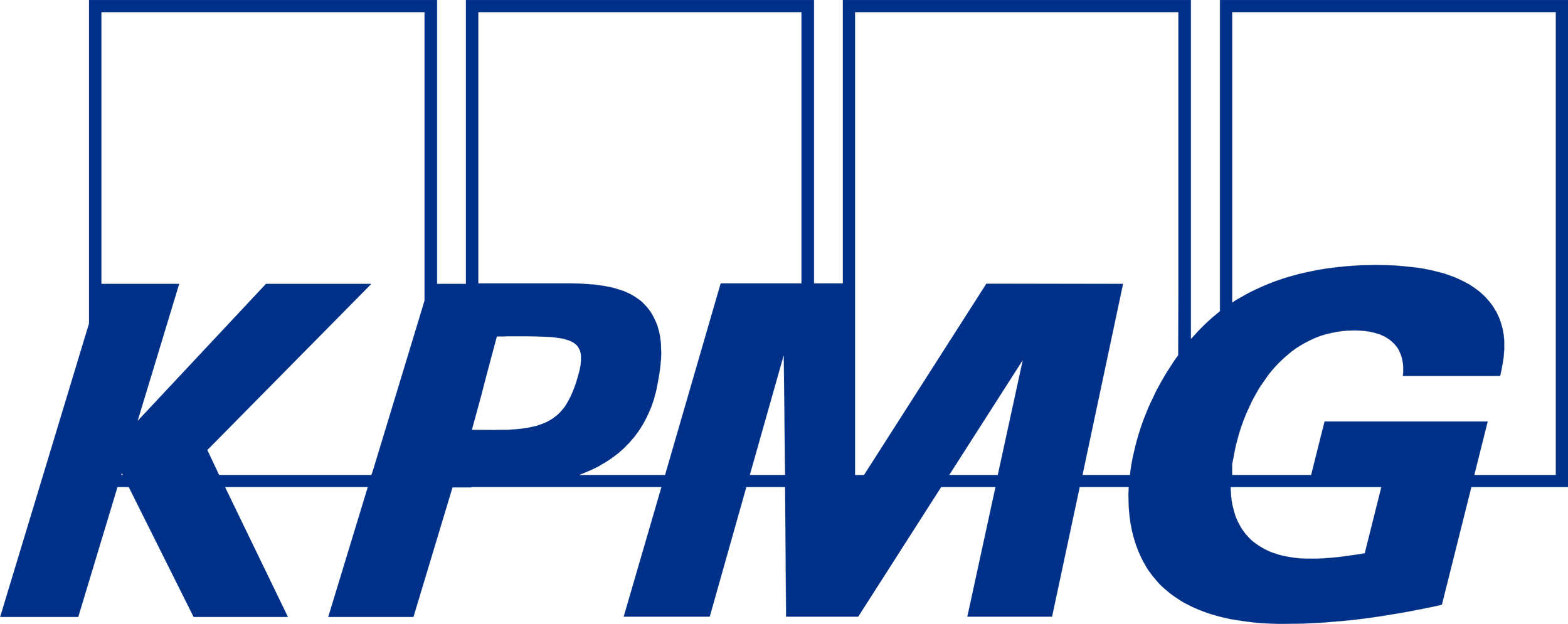 The logo for KPMG, the professional services firm