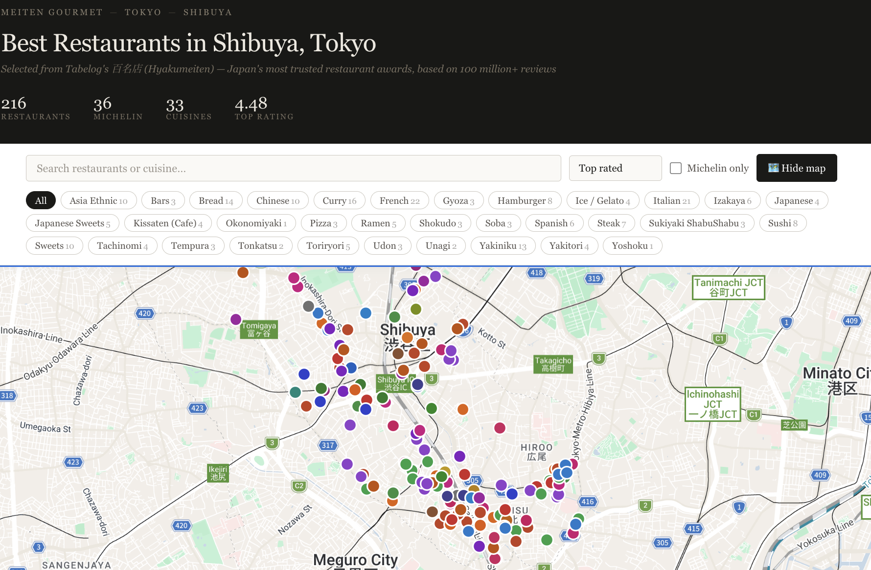 Looking for the best restaurants in Shibuya? 🇯🇵🍜  Explore our interactive Shibuya food map 
