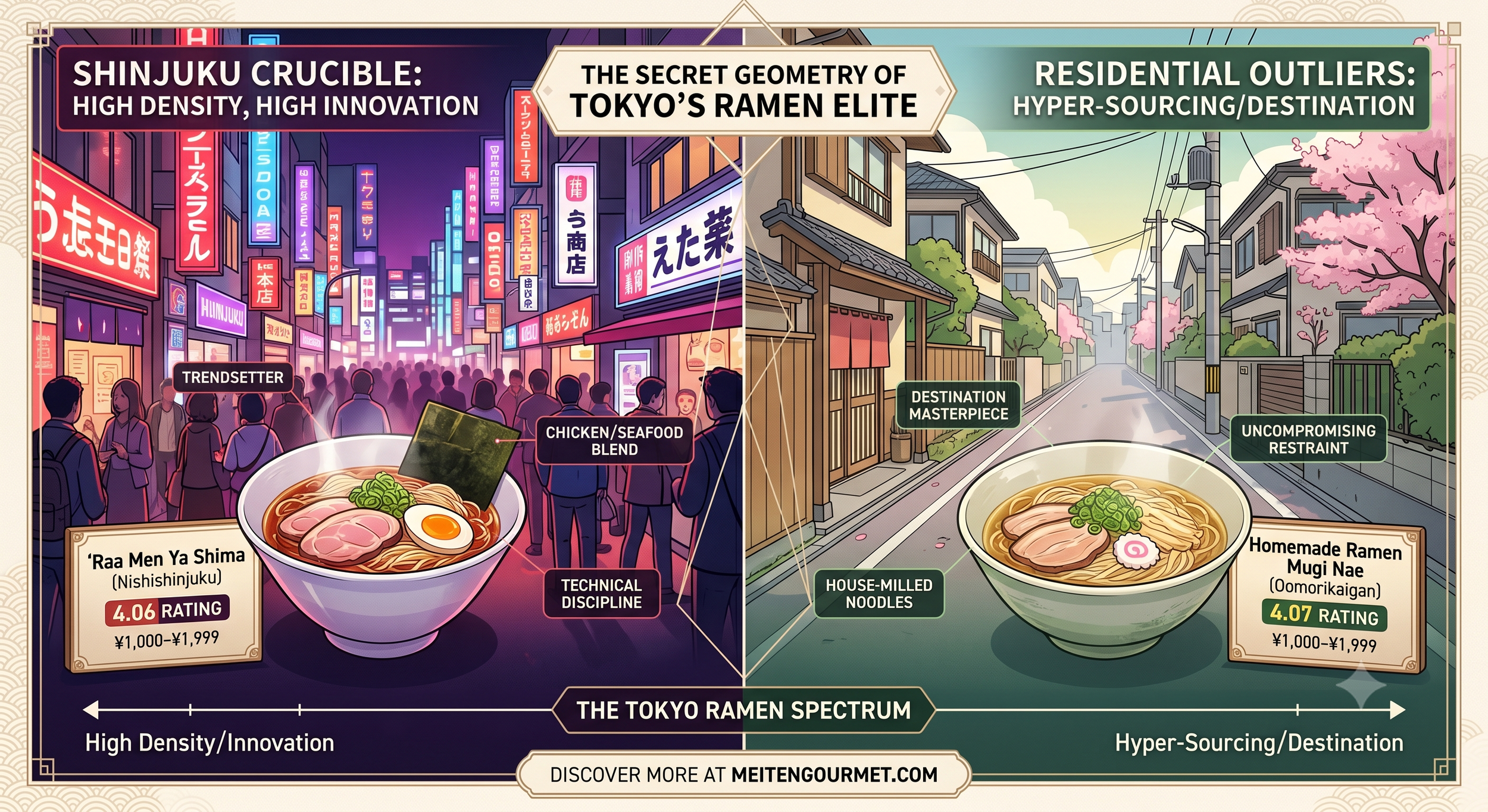 The Secret Geometry of Tokyo’s Ramen Elite: Shinjuku vs. The Outliers