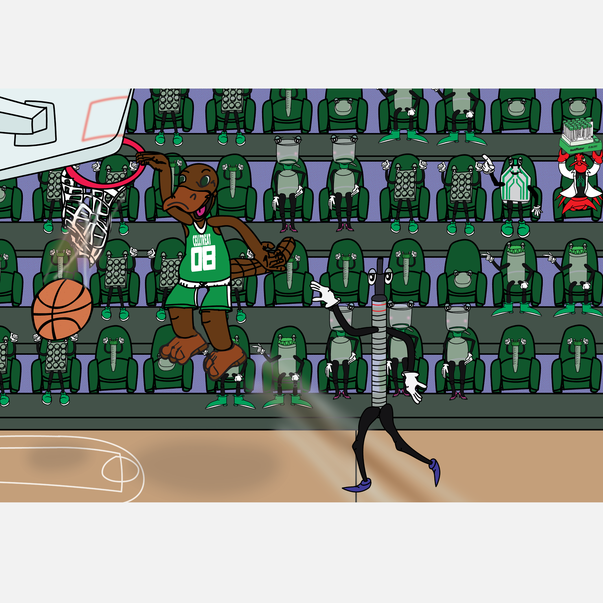 CELLTREAT BASKETBALL WITH THE PLATYPUS AND LAB PRODUCTS