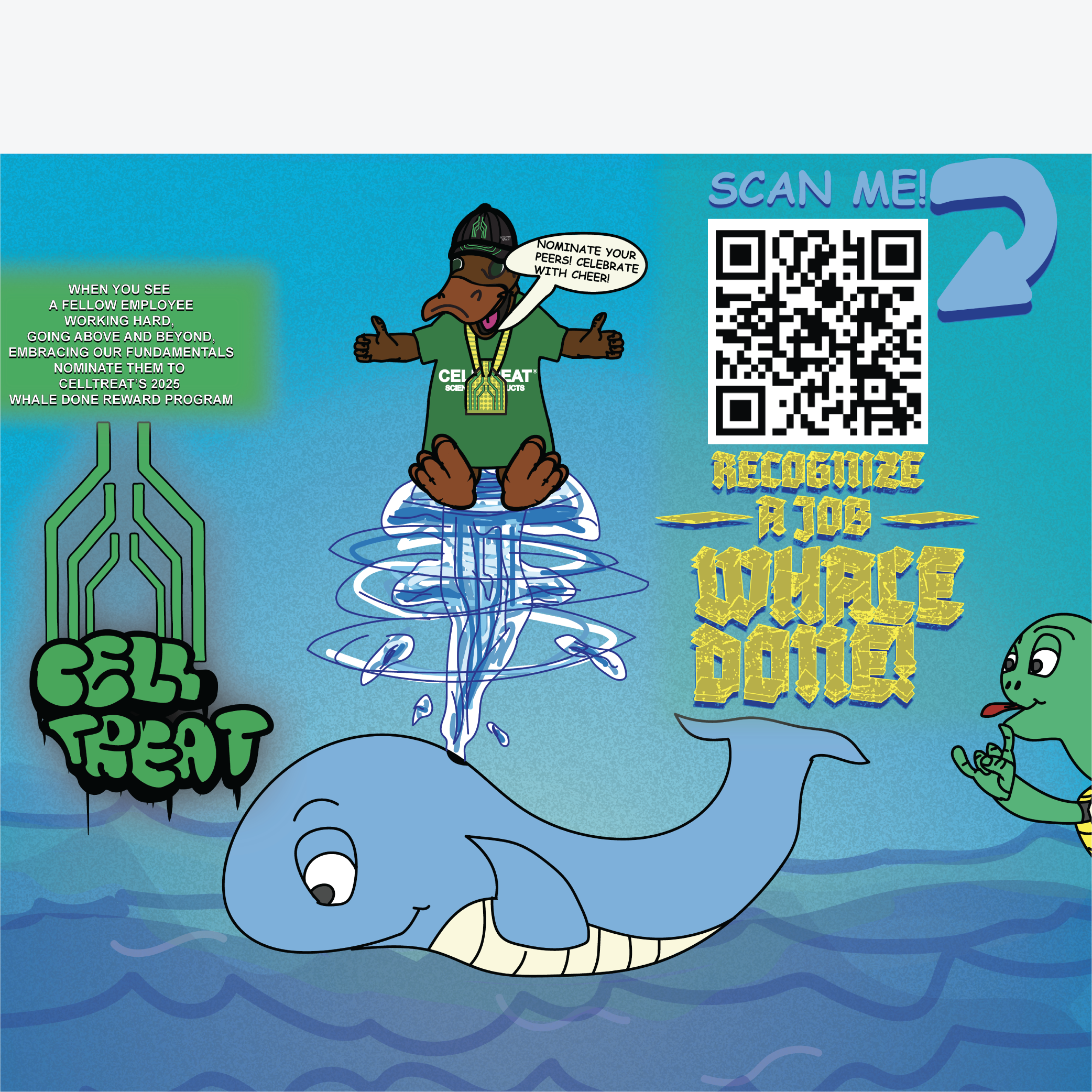 CELLTREAT PLATYPUS AND A WHALE